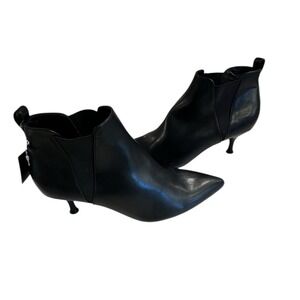 Rachel Zoe Women's Zippi Black Zip Heel Booties Size 7.5 M New